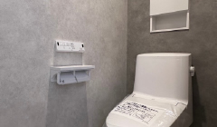 ペーパーホルダー+棚リモコン